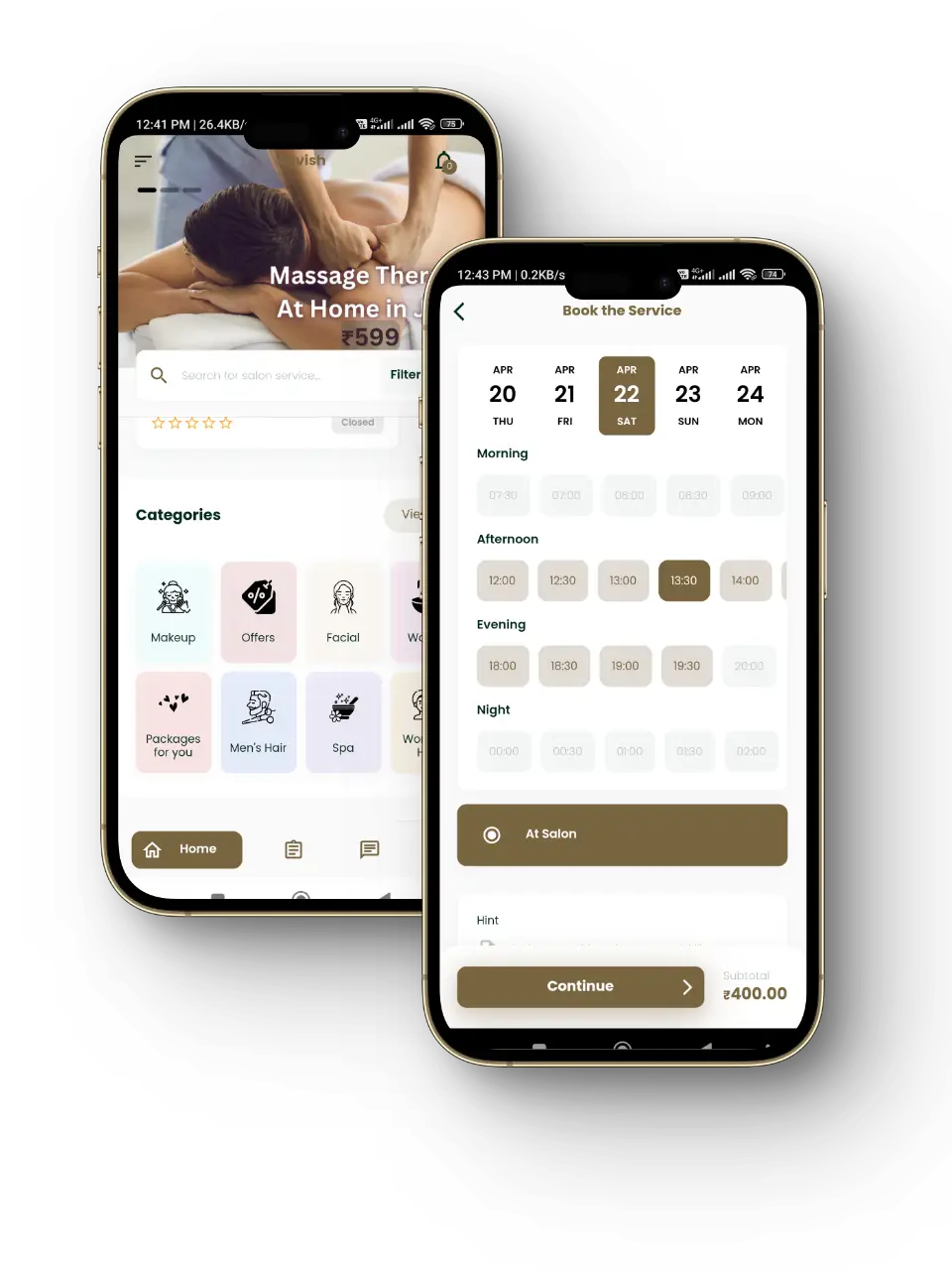 Book appointments mockup